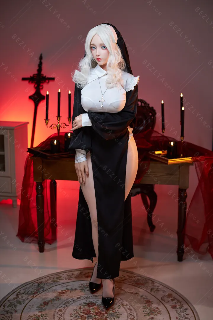 155cm (5ft1) Eカップ 軽量 シリコン ラブドール, 可動式顎 ヘッド Cyrtanthera